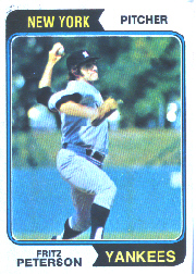 1974 Topps Baseball Cards      229     Fritz Peterson